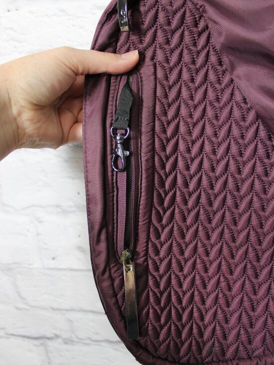 Sherpani Esprit Burgundy Quilted Teardrop Anti-Theft RFID Multi Pocket Sling Bag main image 9